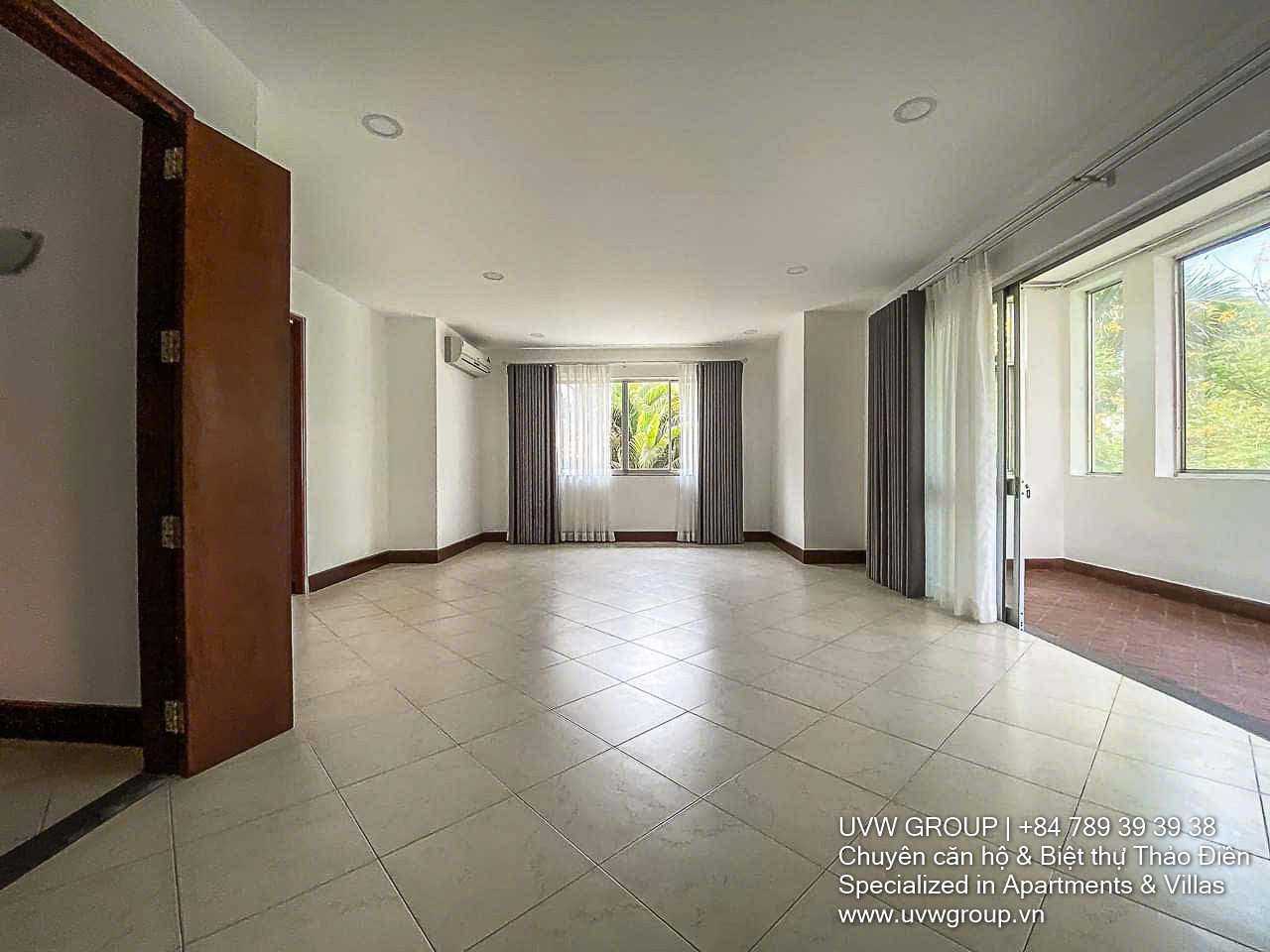 Unfurnished 4-bedroom villa with pool and garden in Binh An, near Tran Nao
