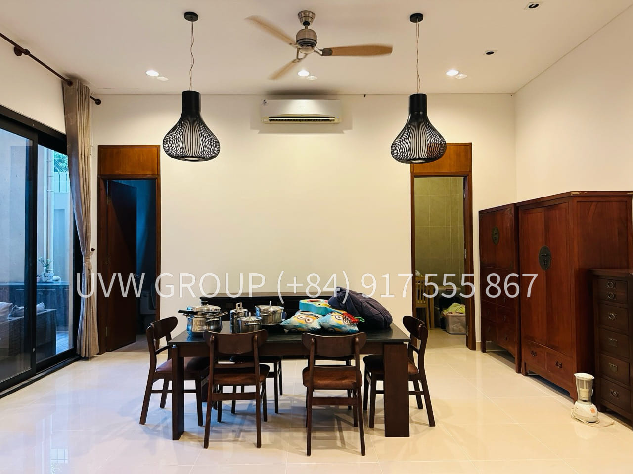Furnished villa for rent Thao Dien D2 – 6 bedrooms, 600m², garden, office-friendly
