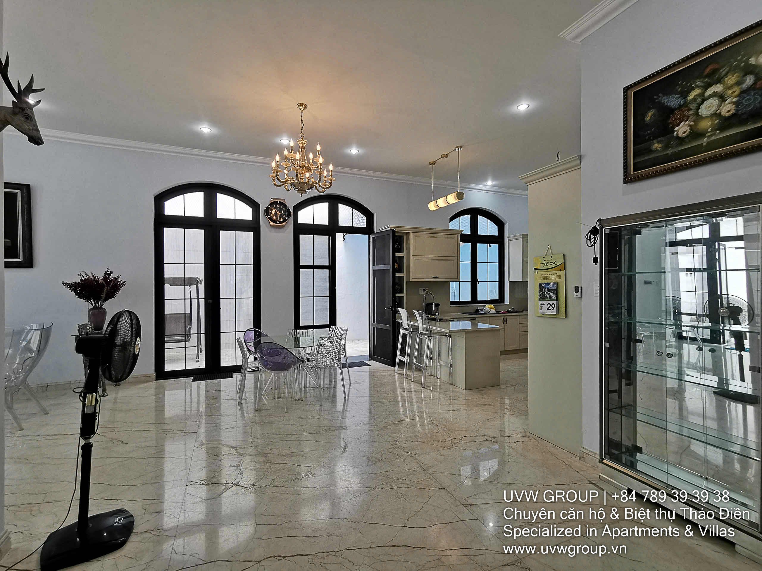 Luxury newly built villa for sale in Thao Dien with 500m² land, garden parking, and European interiors