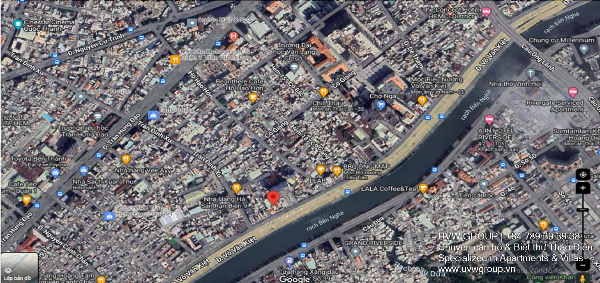 5-floor office building for sale on Vo Van Kiet Street, District 1, 829m² total floor area