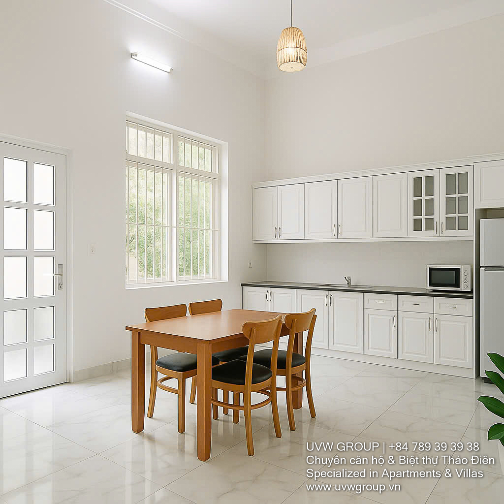 Villa in compound for rent in Thao Dien, 4BR, 300m², secure area, suitable for expats