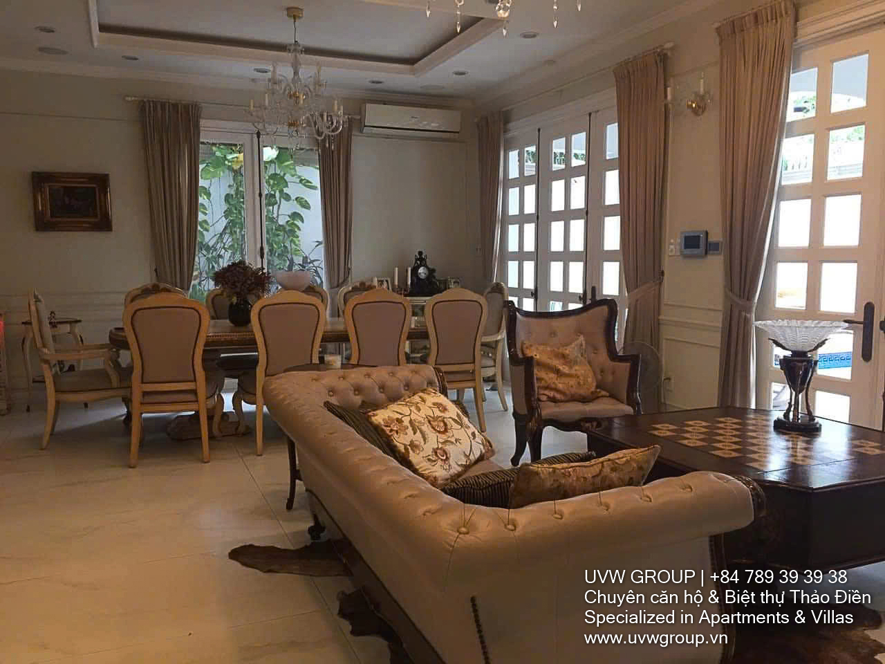 Luxury 3-bedroom villa with cinema room and pool on Nguyen Van Huong, Thao Dien