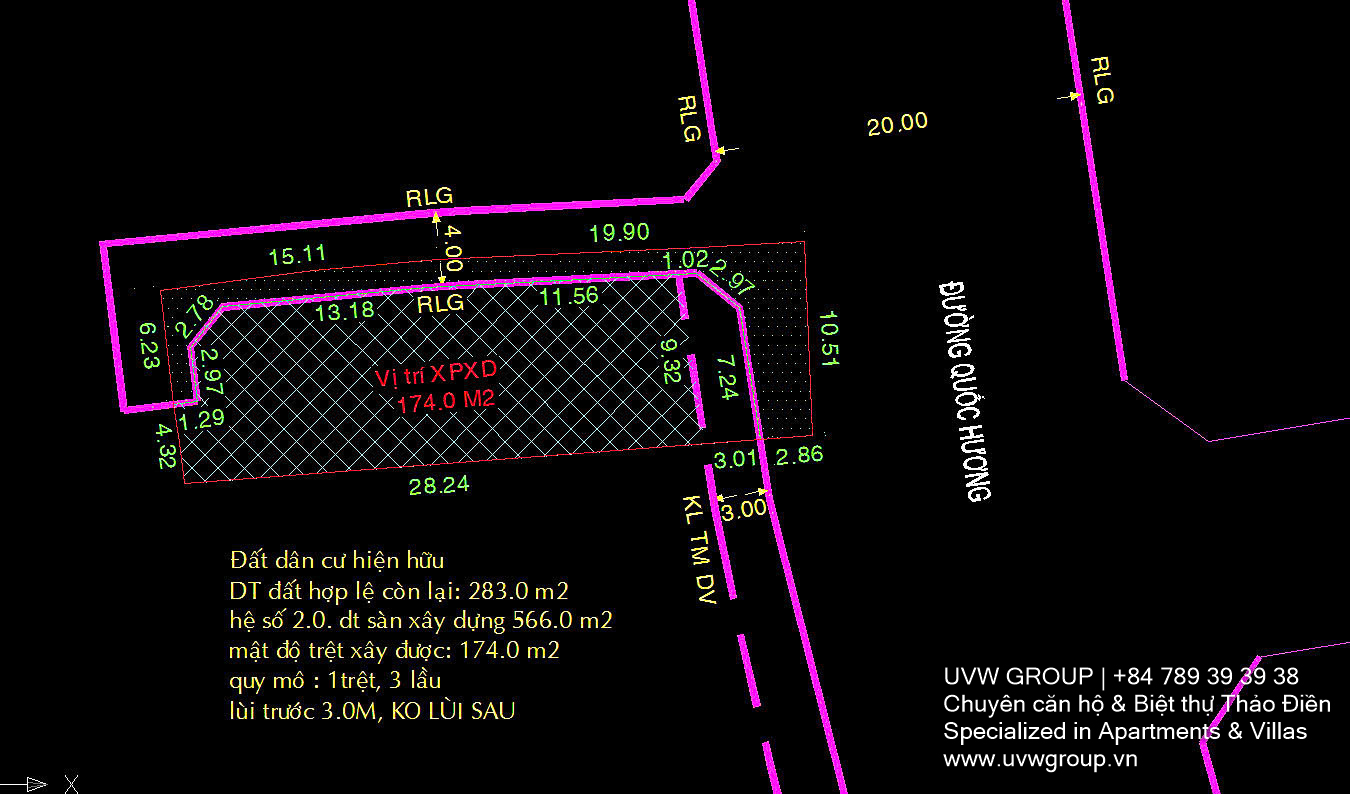 Land for sale on Quoc Huong Street, Thao Dien – 365m² with wide frontage