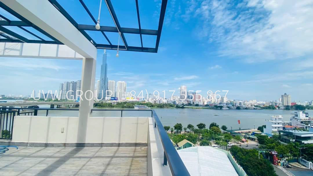 Rooftop riverview apartment for rent in Thao Dien with 200m² usable area
