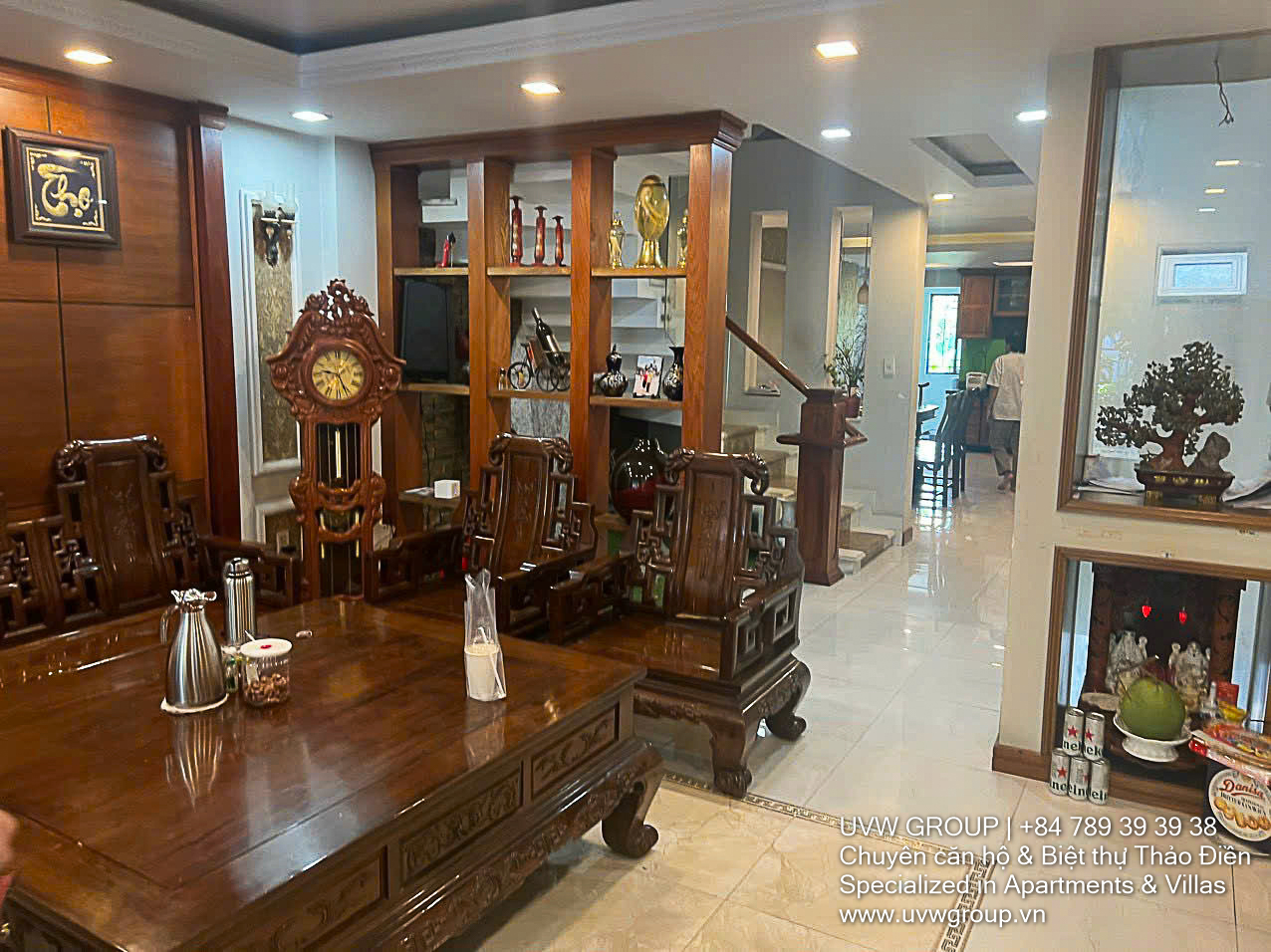 5-bedroom house for sale in Thao Dien District 2 with garden and elevated basement – 5x30m land, east-facing, move-in ready