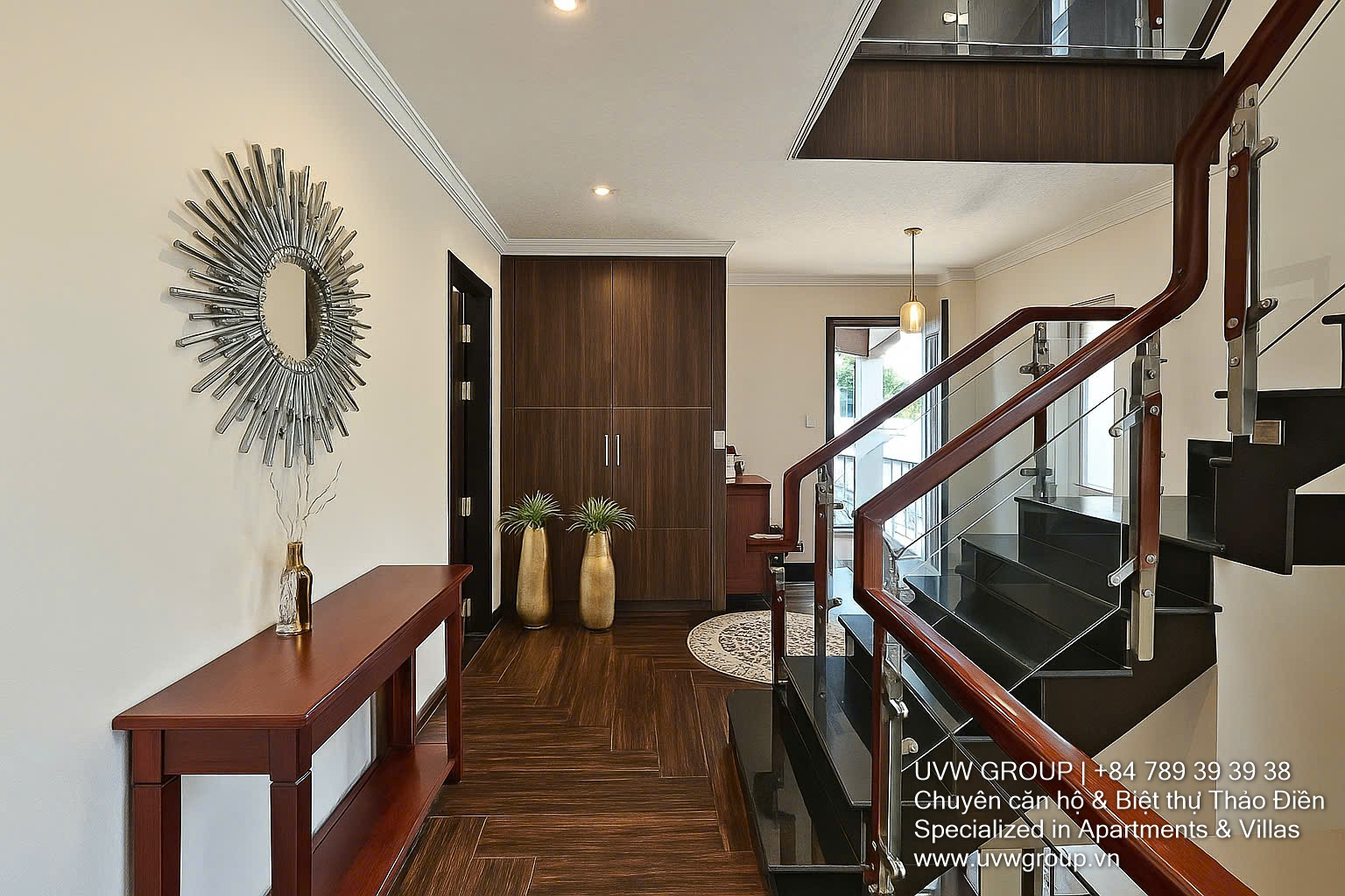 Fully furnished 5-bedroom modern luxury villa with private indoor pool in Thao Dien, HCMC