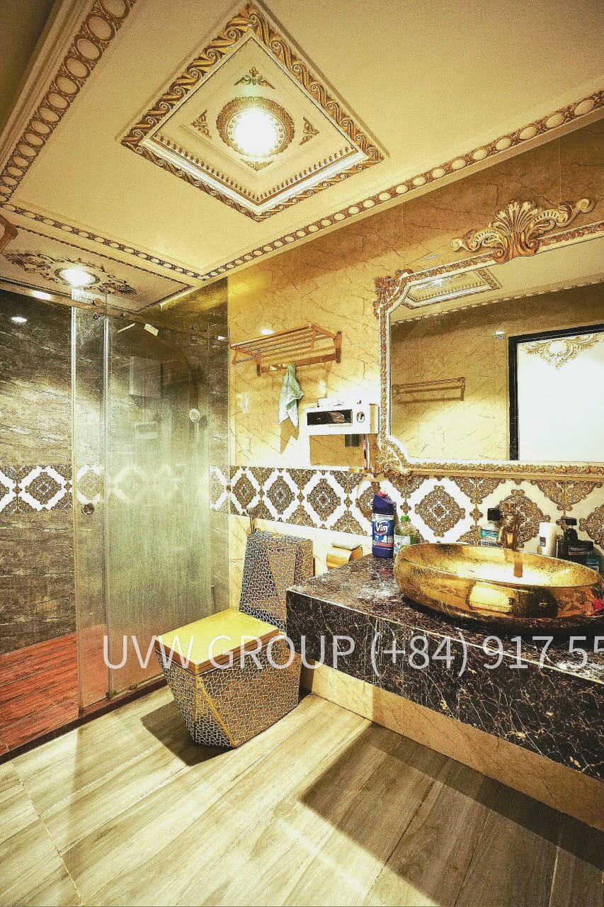 Luxury house for sale on Ben Phu Lam Street, District 6, with gold interiors and private pool