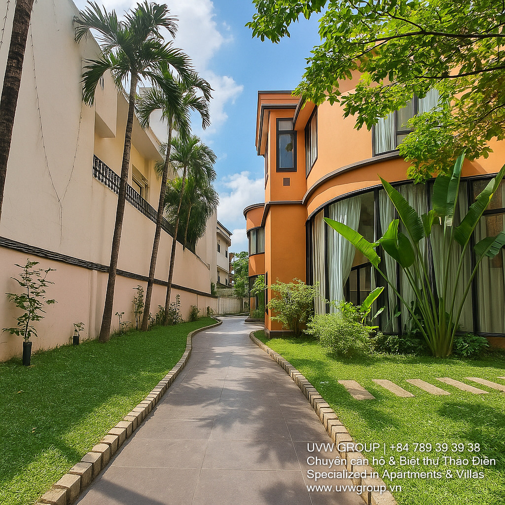 5-bedroom luxury villa with pool and karaoke for short-term rent in Thao Dien, District 2