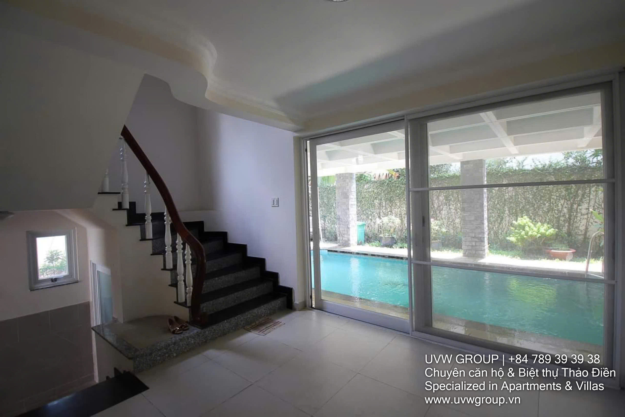 4-bedroom villa with garden and pool for rent in Thao Dien, District 2