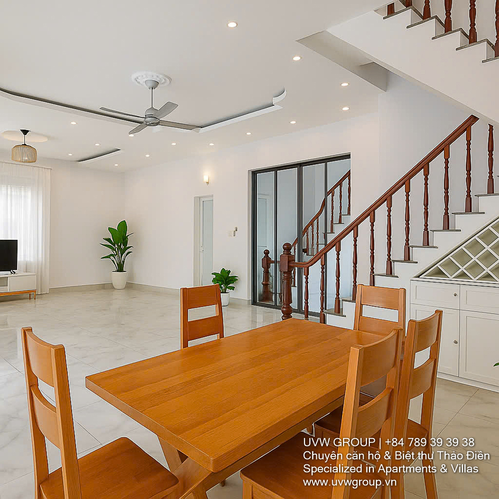 Villa in compound for rent in Thao Dien, 4BR, 300m², secure area, suitable for expats