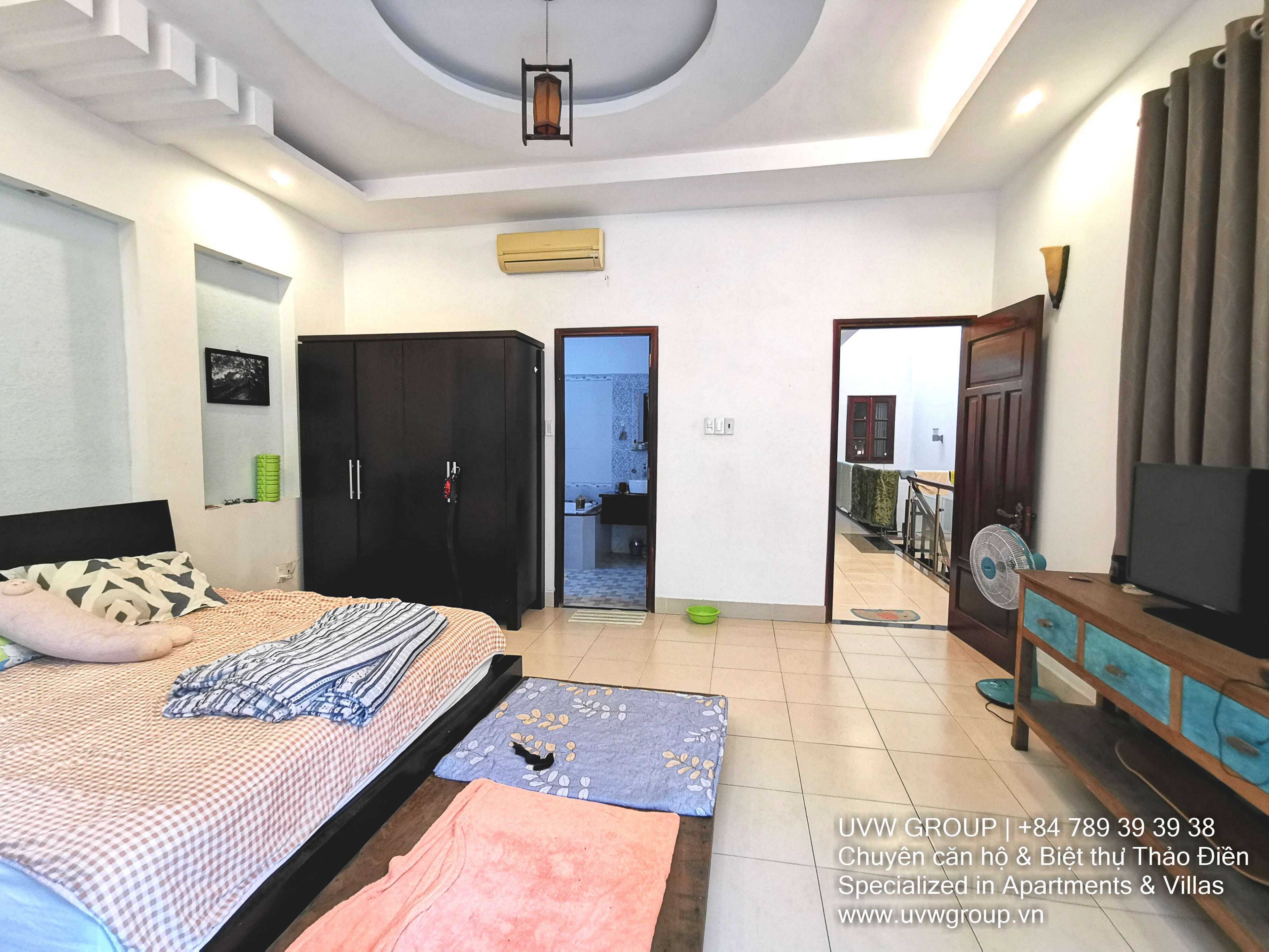 4-bedroom villa for rent in Thao Dien with 160m², basic furnished