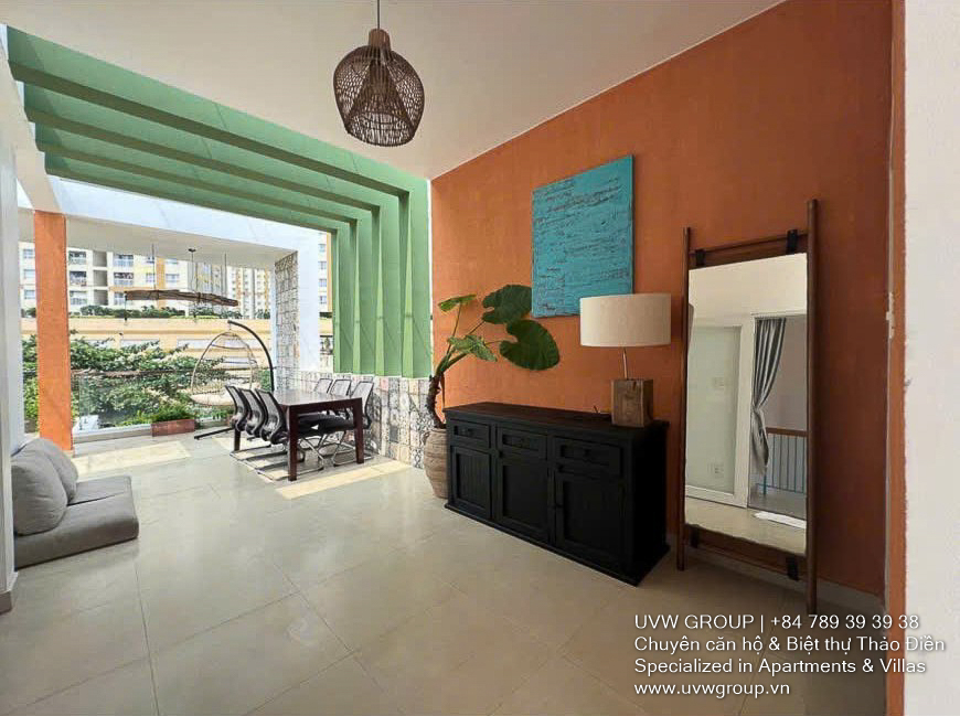 Villa with swimming pool for rent on Street 60, Thao Dien – 5 bedrooms, 6 bathrooms, rooftop terraces, $4,300/month