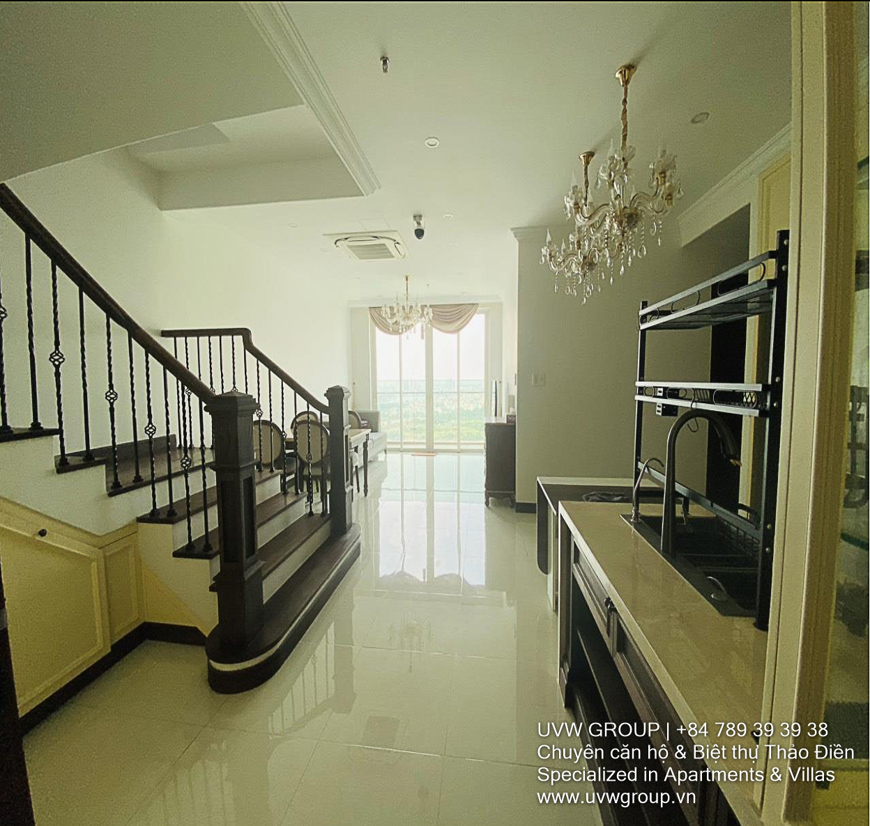 Luxury penthouse for sale at Sadora, Binh Trung Tay Ward, 210m², 3BR, Southeast-facing