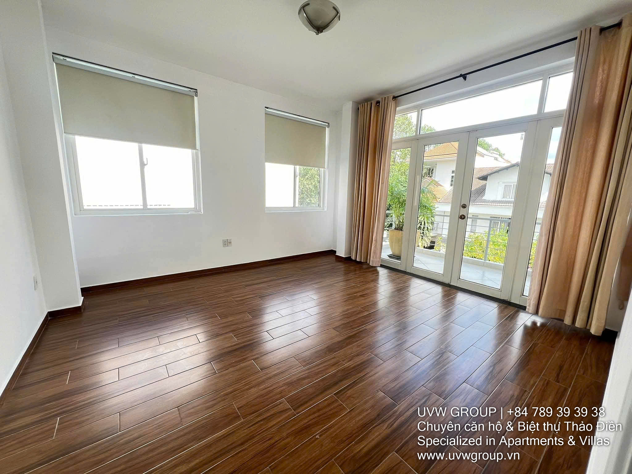 Luxury villa for lease in Compound 200 Thao Dien, 4BR with basement