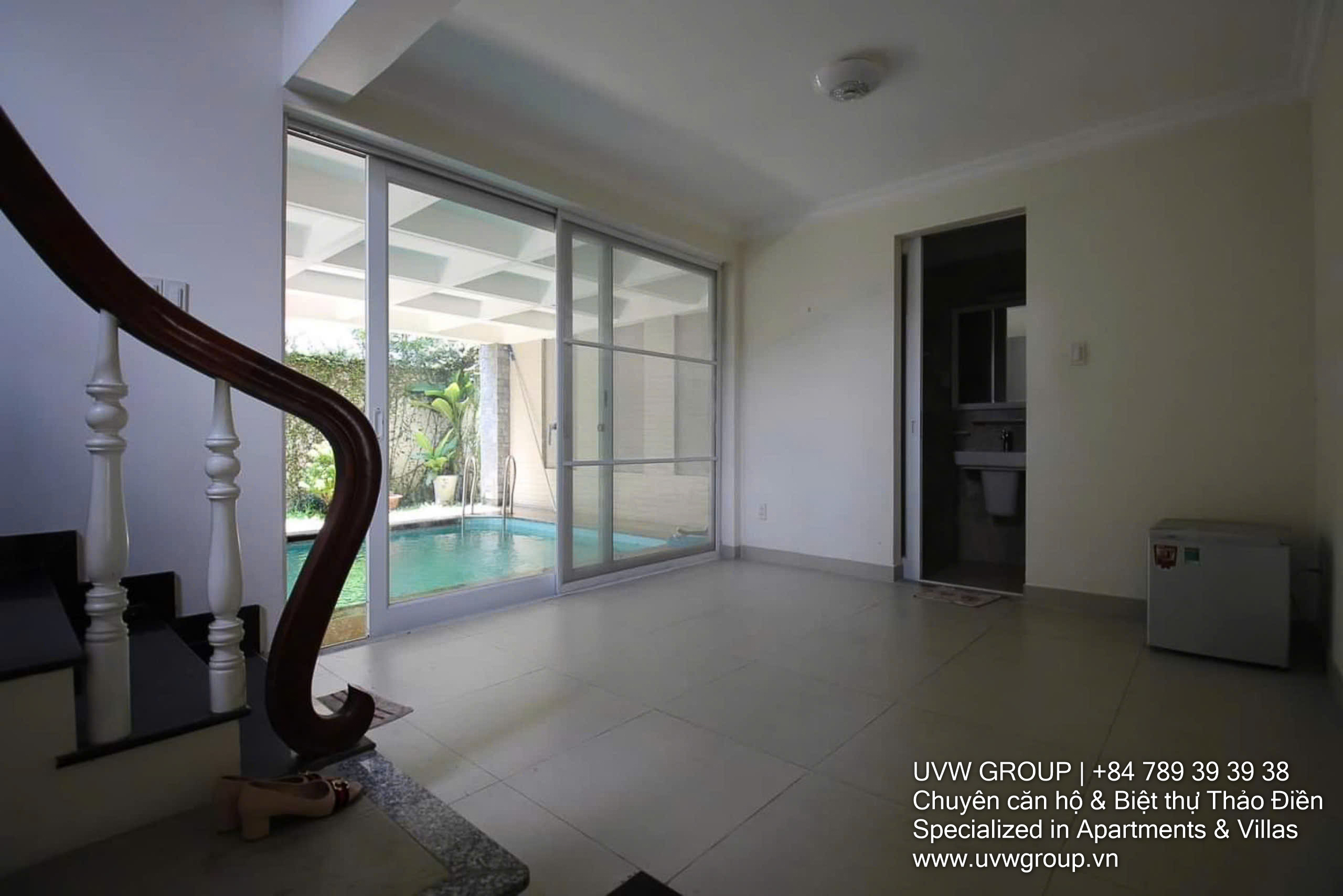 4-bedroom villa with garden and pool for rent in Thao Dien, District 2