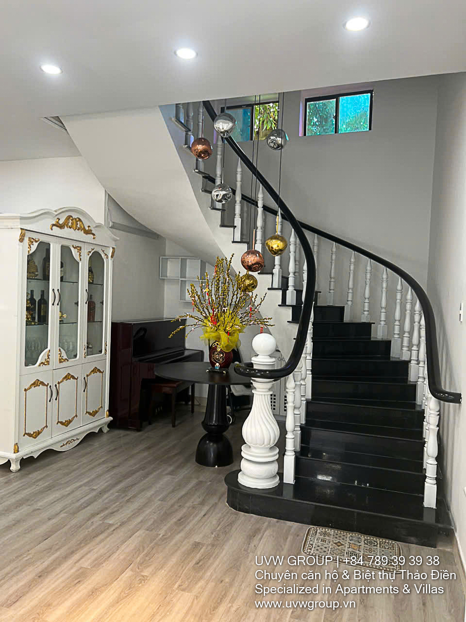 Ground floor and upper-level villa for lease in Thao Dien with spacious yard – 400m²