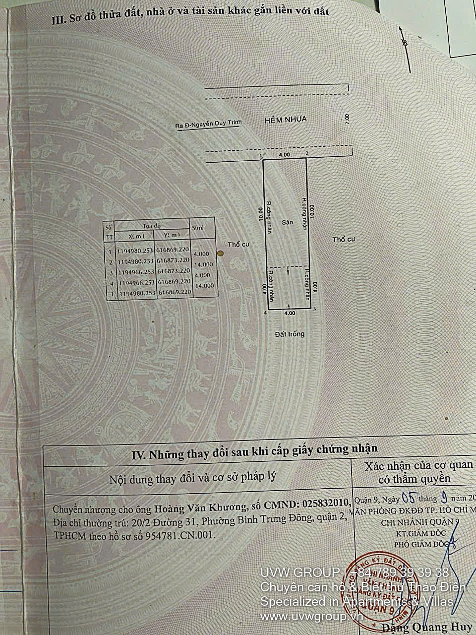 56m² residential land for sale in Nam Khang, District 9