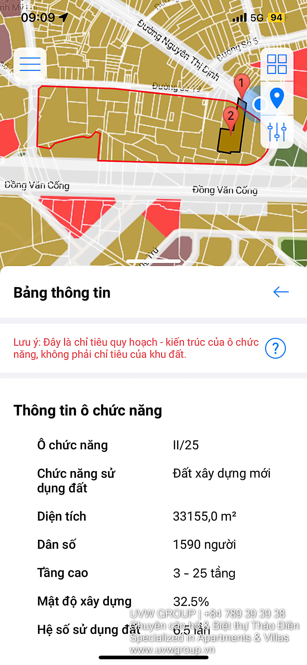 2,600m² residential land for sale on Nguyen Thi Dinh Street, Thu Duc