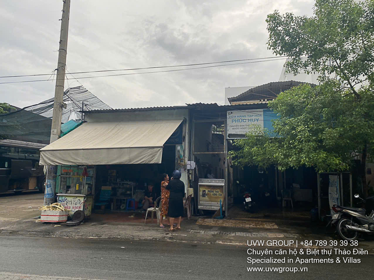 Frontage building for sale at 119 Quoc Huong, Thao Dien – 365m² land, over 10 rooms, white facade, commercial potential