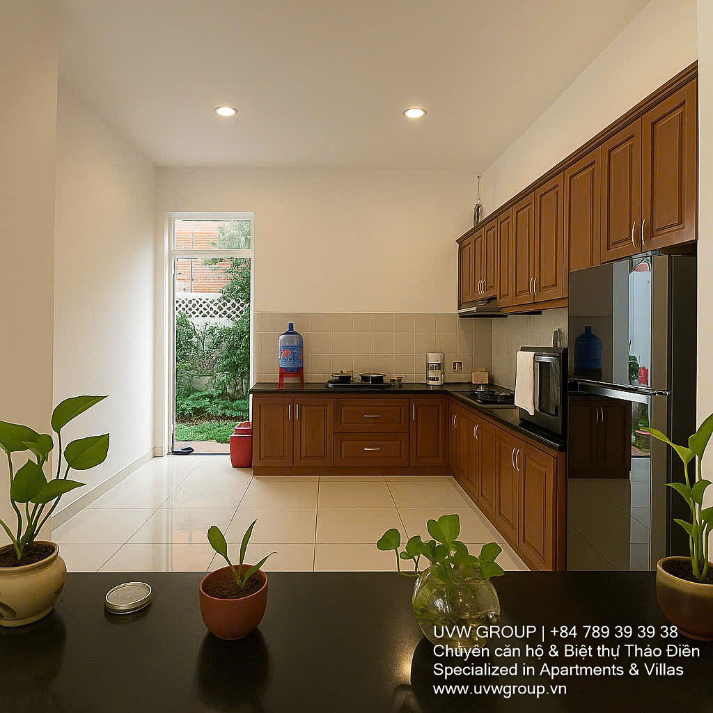 Spacious 3-storey house with garden for rent in Thao Dien – fully equipped, 4 bedrooms, 282m² usable area