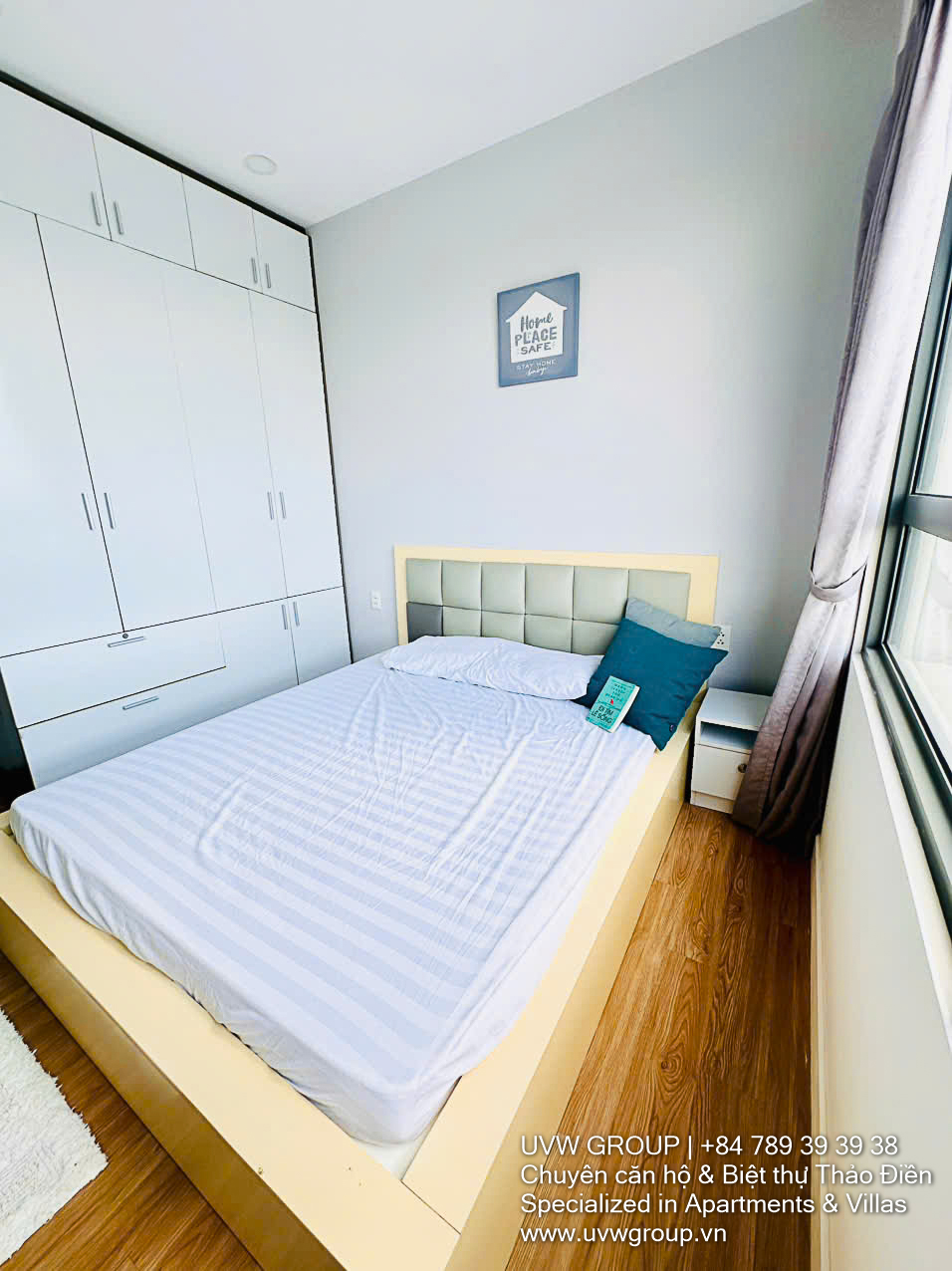 Modern 2-bedroom apartment for rent in Masteri Thao Dien Tower 5, 14th floor, 70m², fully furnished, direct access to metro and Vincom Mega Mall