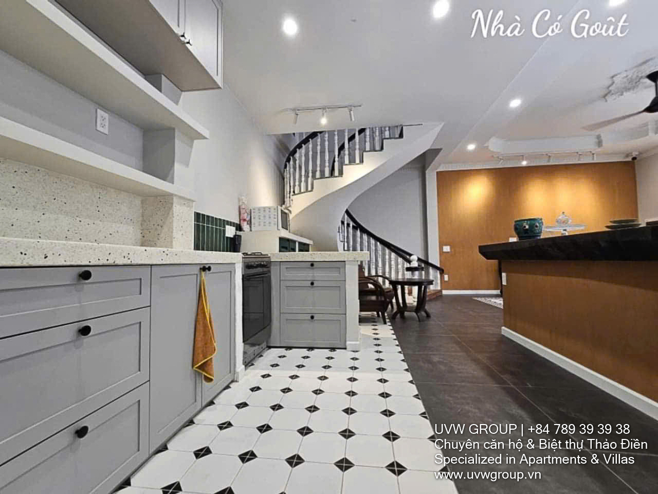 Indochine-style 3-bedroom villa with full furniture and smart key in Thao Dien