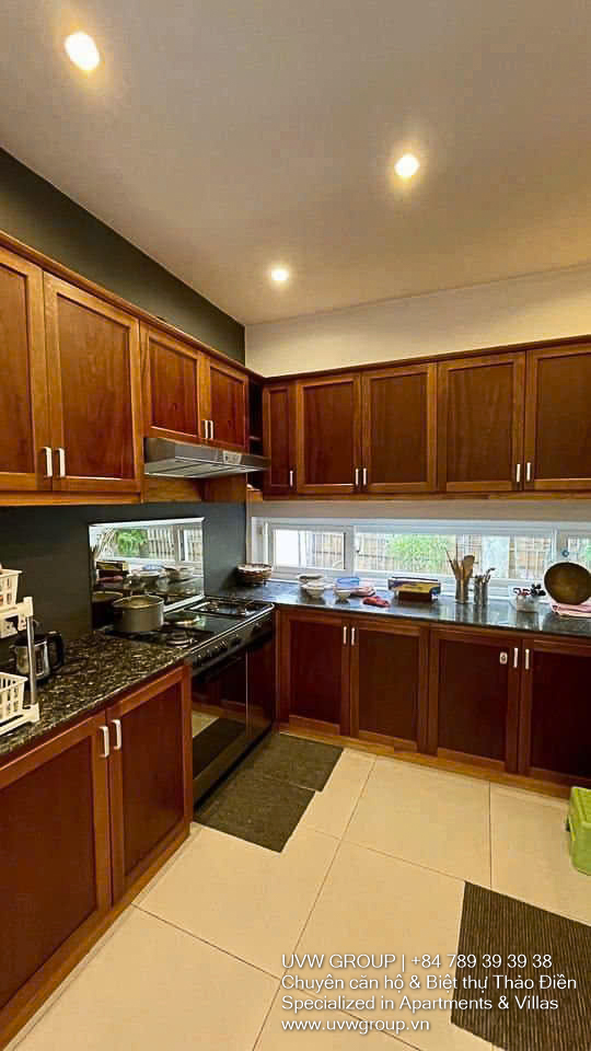 Fully furnished 4BR villa with private pool in safe compound Thao Dien