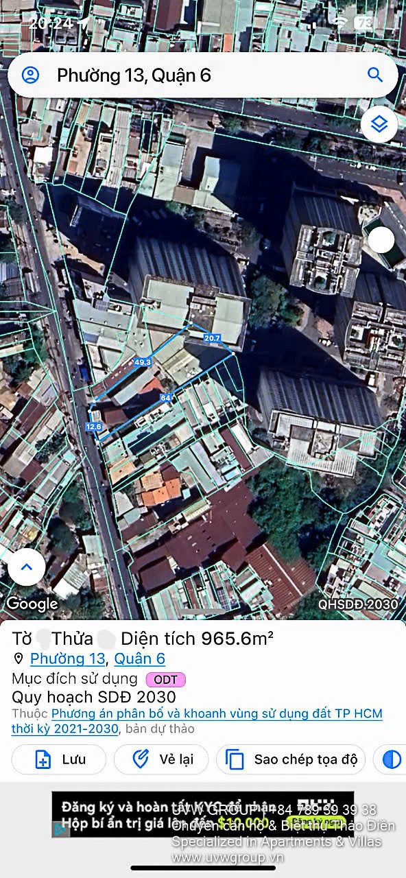 Land for sale with 2 frontages on An Duong Vuong, District 6