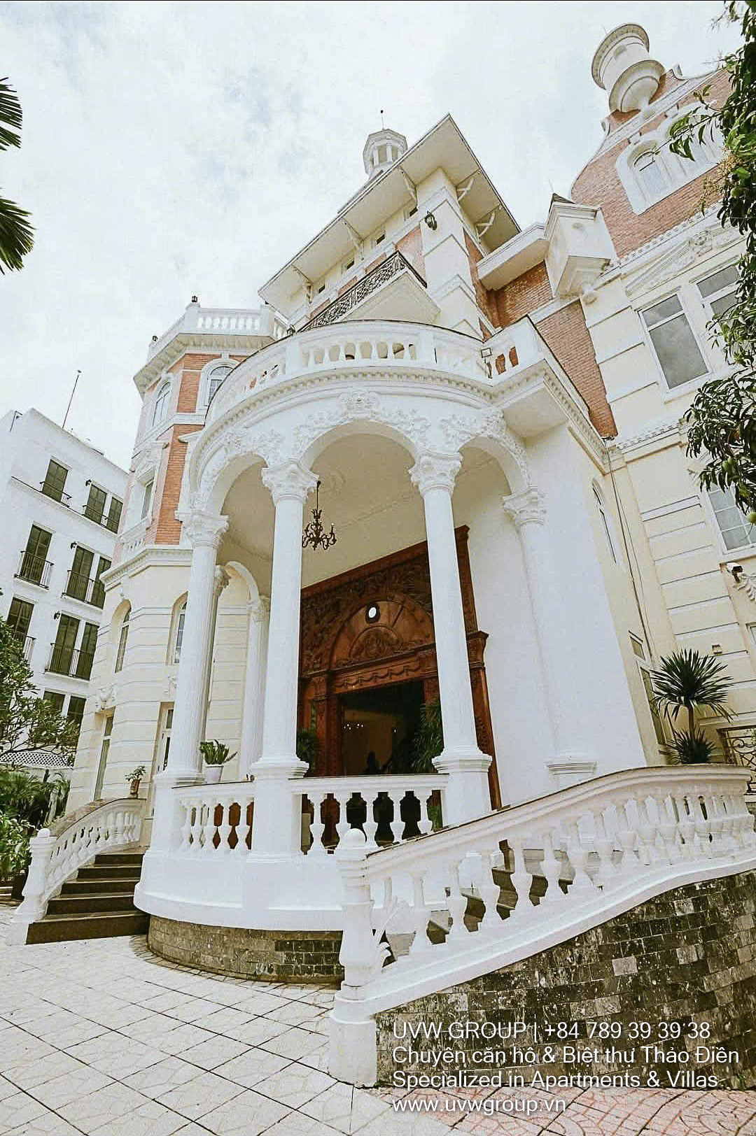 6-floor villa for rent in Ho Chi Minh City – spacious layout, garden, basement, terrace