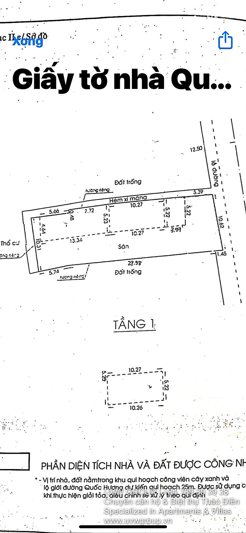 Street-front land for high-rise building on Quoc Huong, Thao Dien