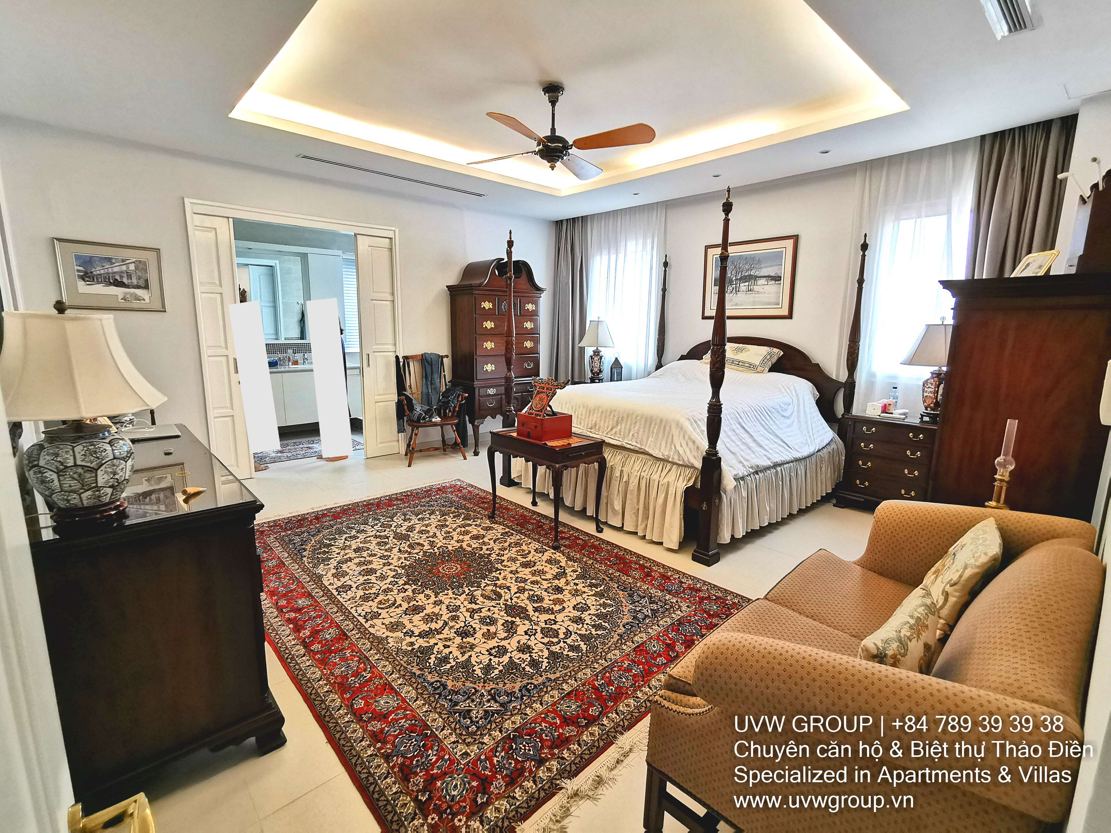 Fully furnished luxury 5-bedroom house with basement in Thao Dien for rent