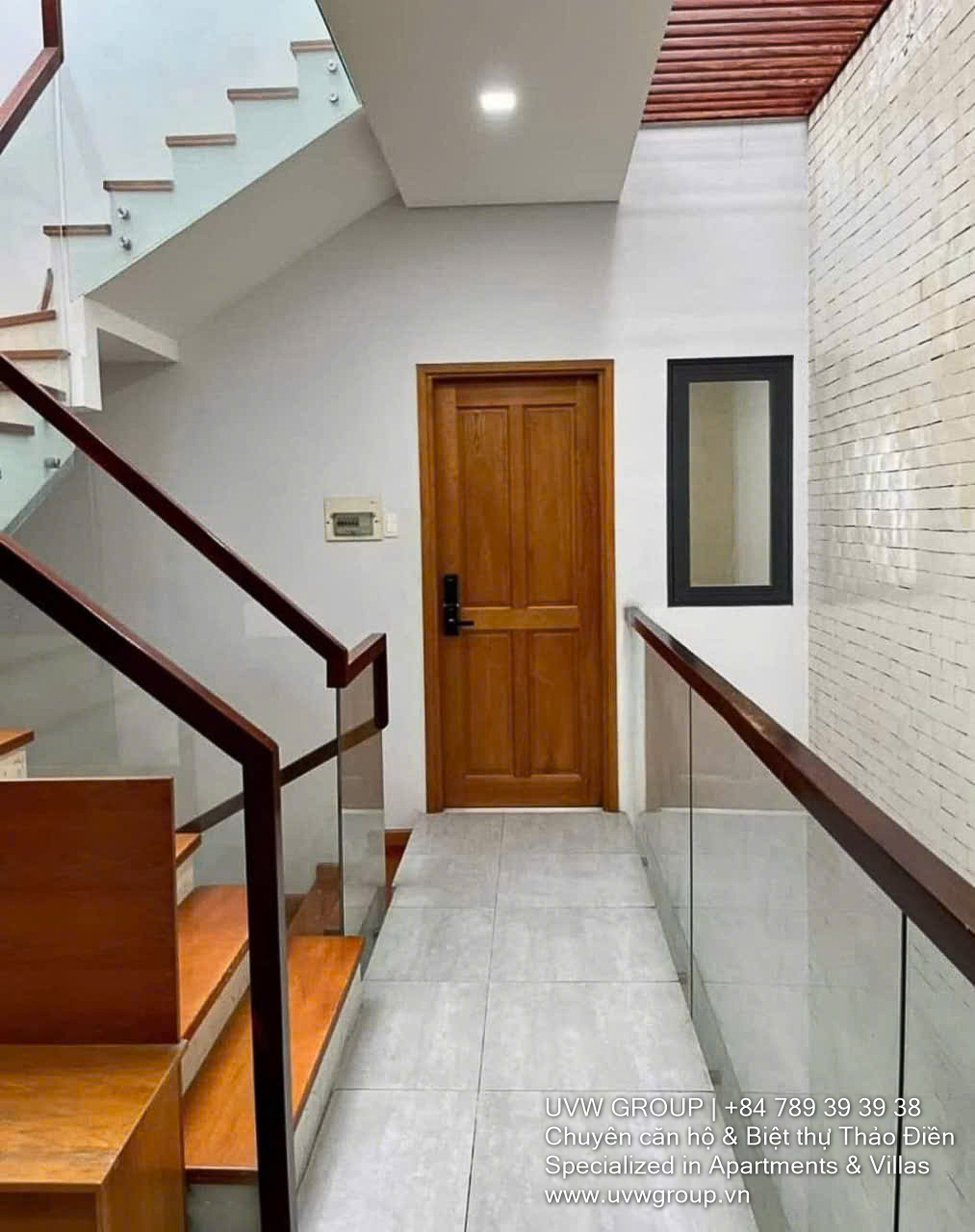 Front view of modern house for rent in An Phu, District 2