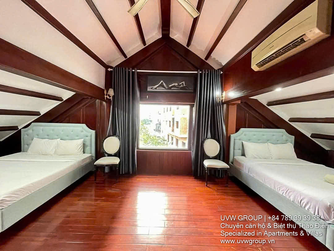 Spacious 6-bedroom villa for rent in Thao Dien with private pool and BBQ garden
