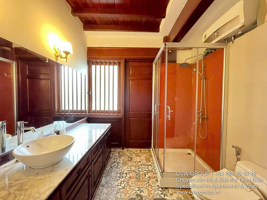 Spacious 6-bedroom villa for rent in Thao Dien with private pool and BBQ garden