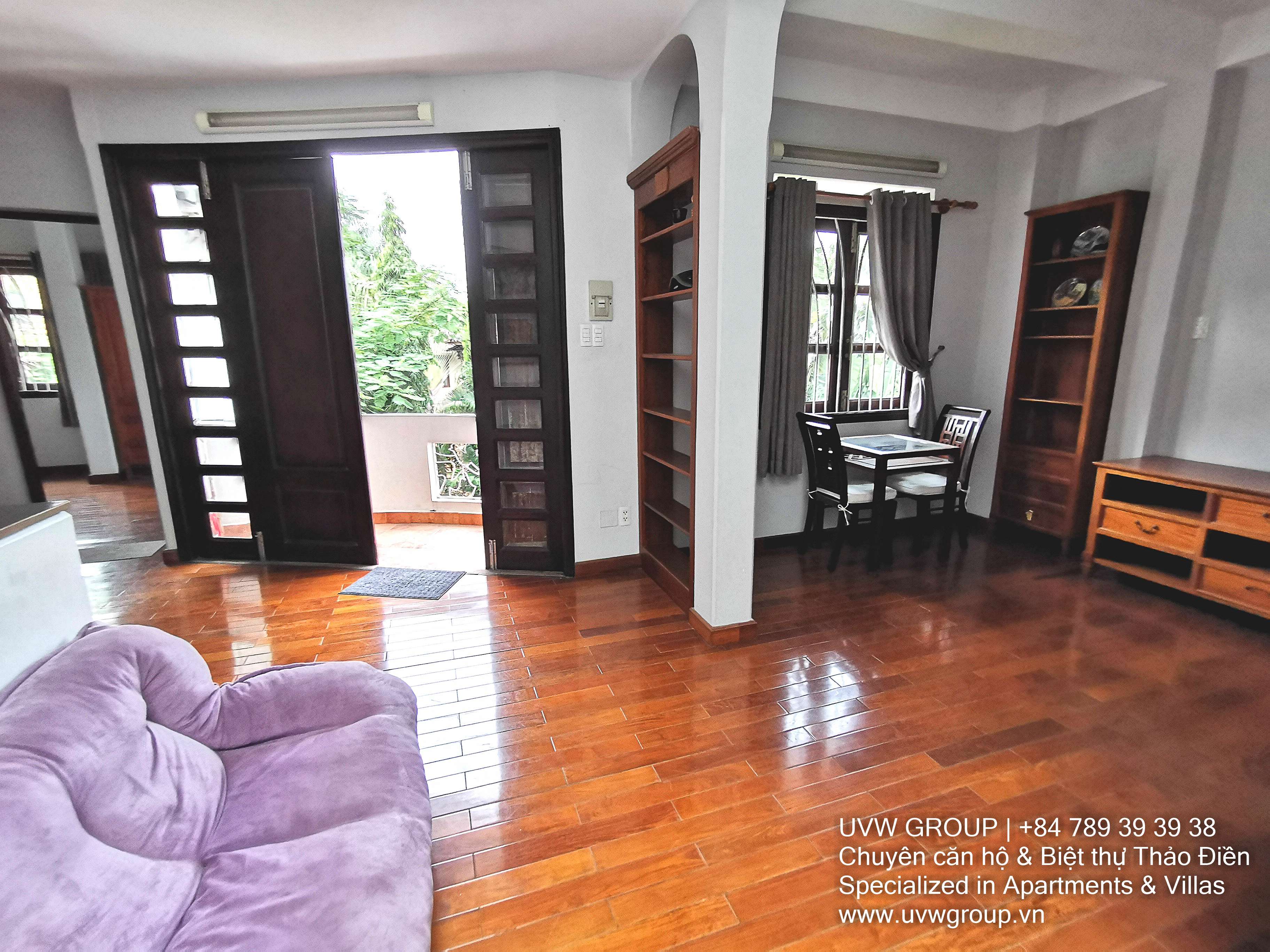 4-bedroom basic furnished villa for rent in Thao Dien, 110m²