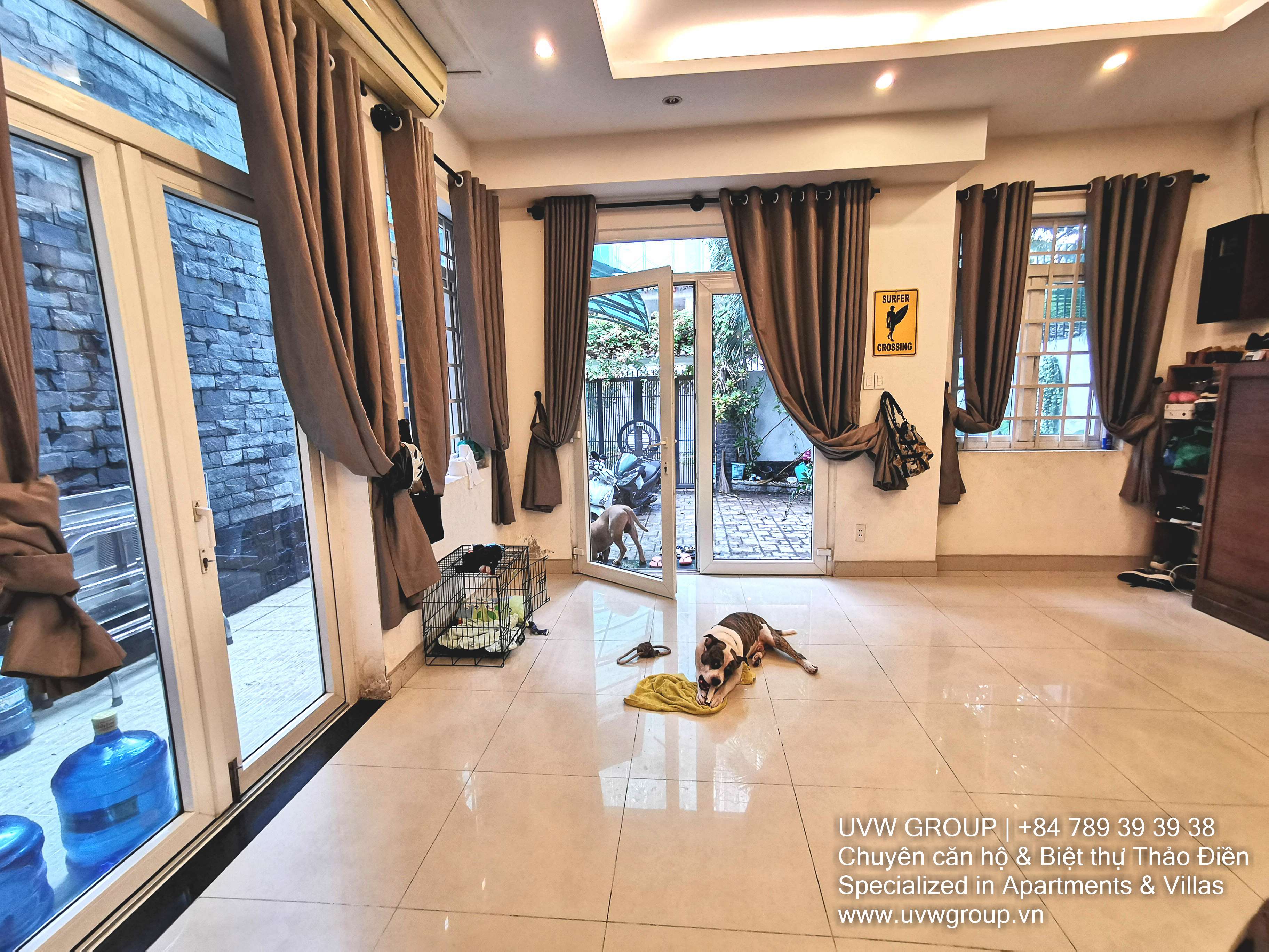 4-bedroom villa for rent in Thao Dien with 160m², basic furnished