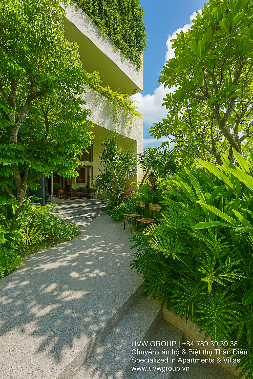 Spacious 5-bedroom, 5-bathroom luxury house for rent in a residential quarter of An Phu Ward, District 2, Ho Chi Minh City.