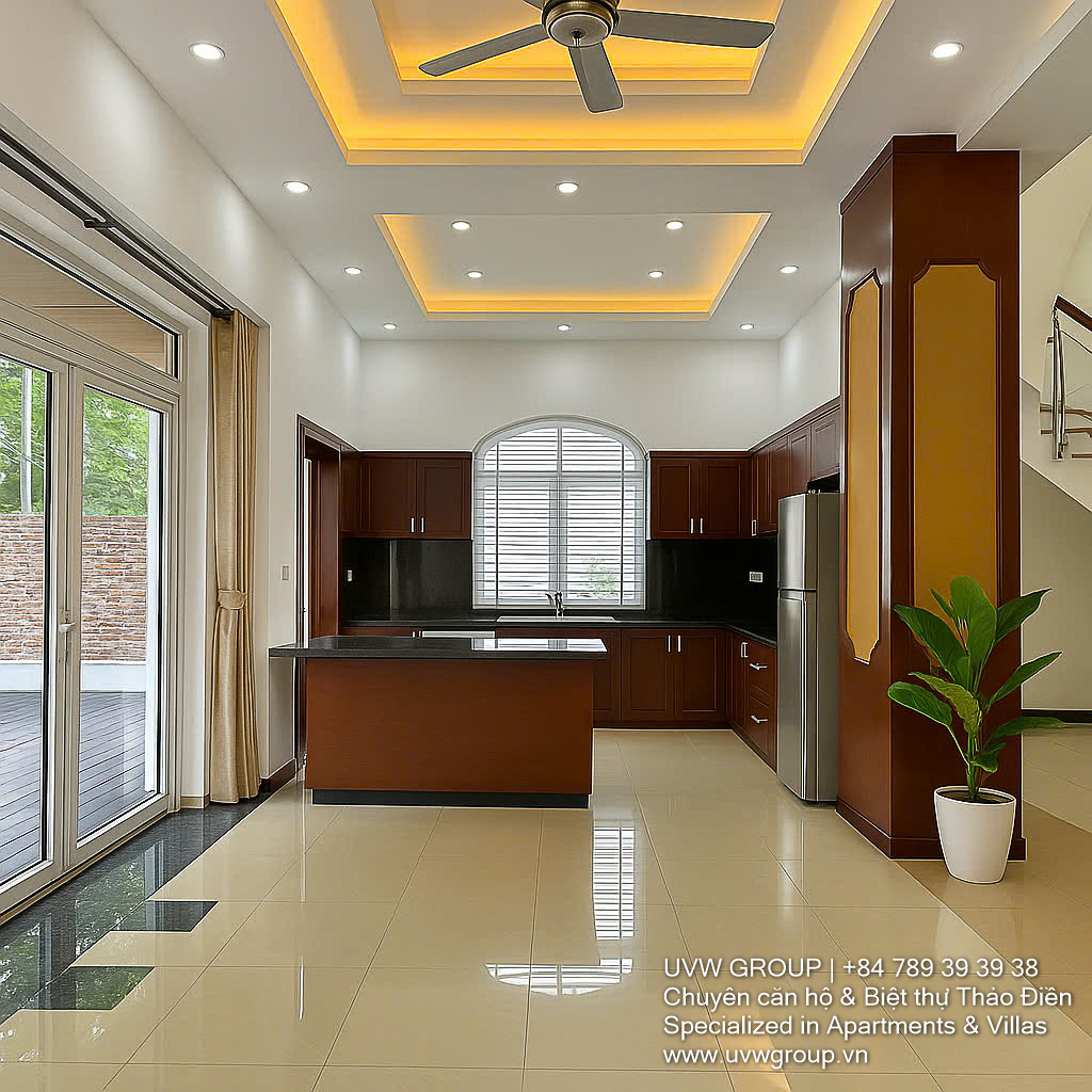 6-bedroom villa with pool and garden for rent on Quoc Huong, Thao Dien