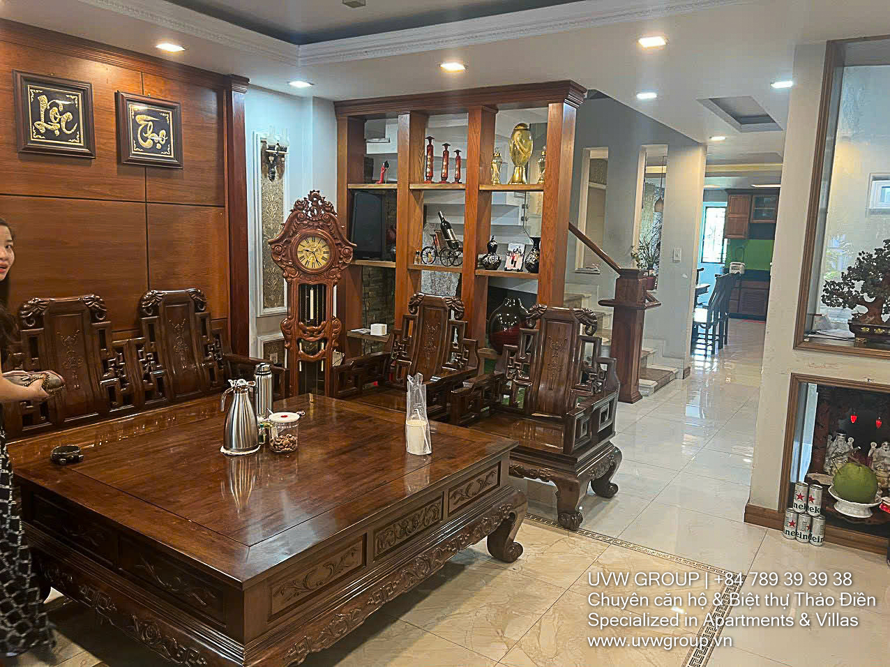 5-bedroom house for sale in Thao Dien District 2 with garden and elevated basement – 5x30m land, east-facing, move-in ready