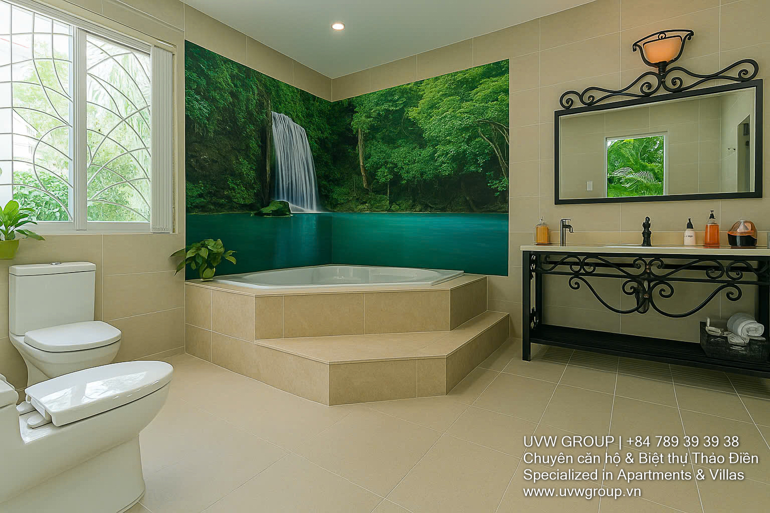 5-bedroom villa with garden and swimming pool for rent in Thao Dien