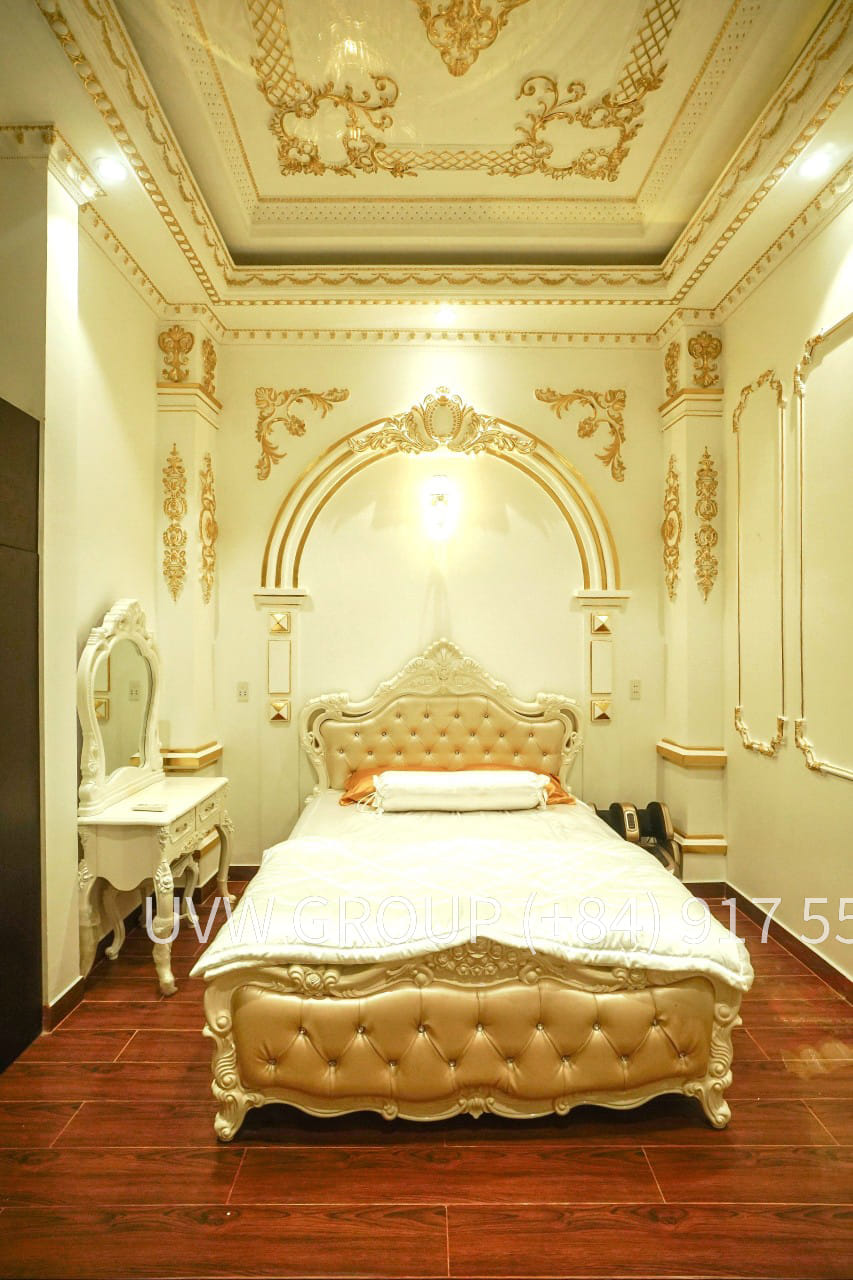 Luxury house for sale on Ben Phu Lam Street, District 6, with gold interiors and private pool