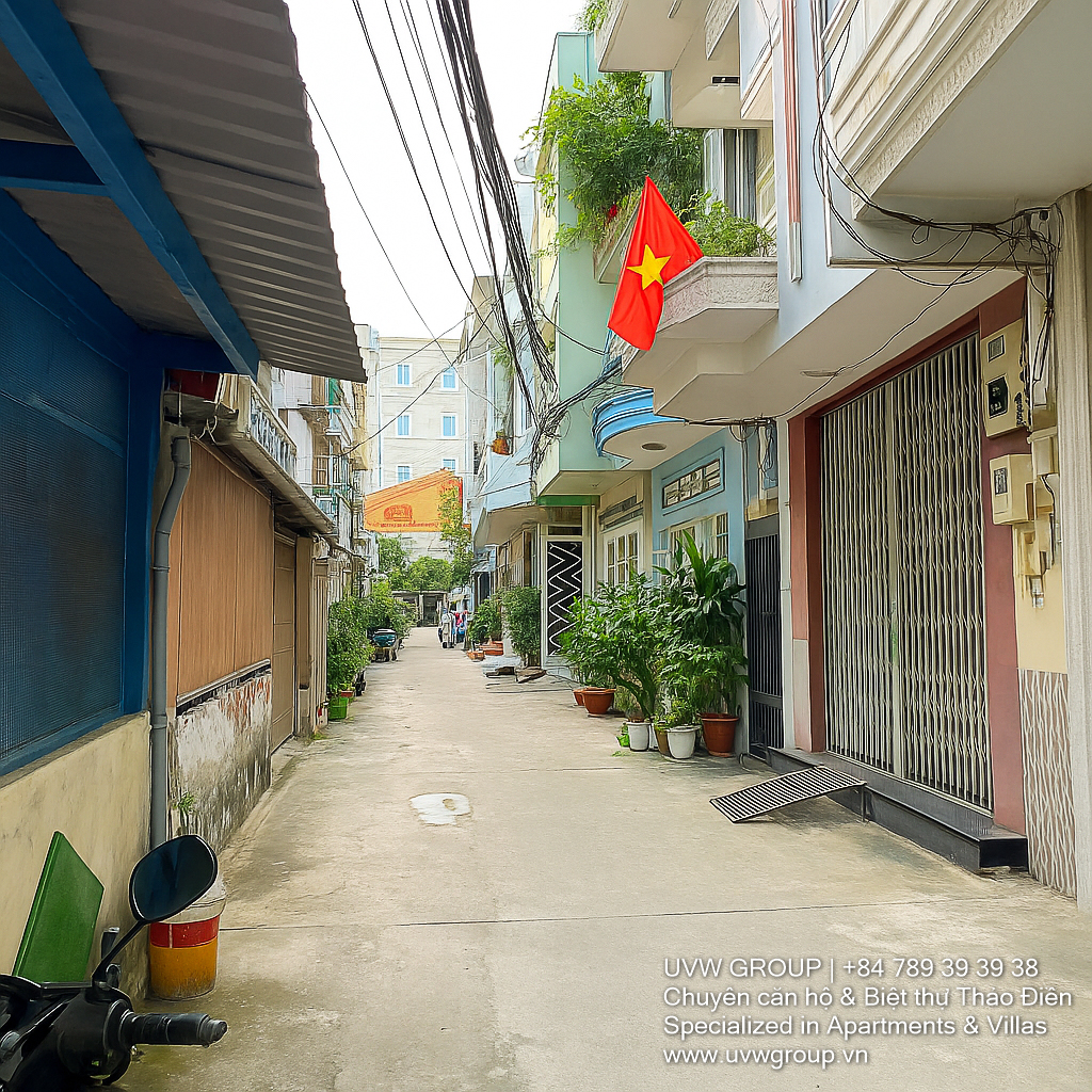 Townhouse for sale at 51 Tran Nao, Binh An Ward – compound security, 3 floors + attic, 52m², modern home