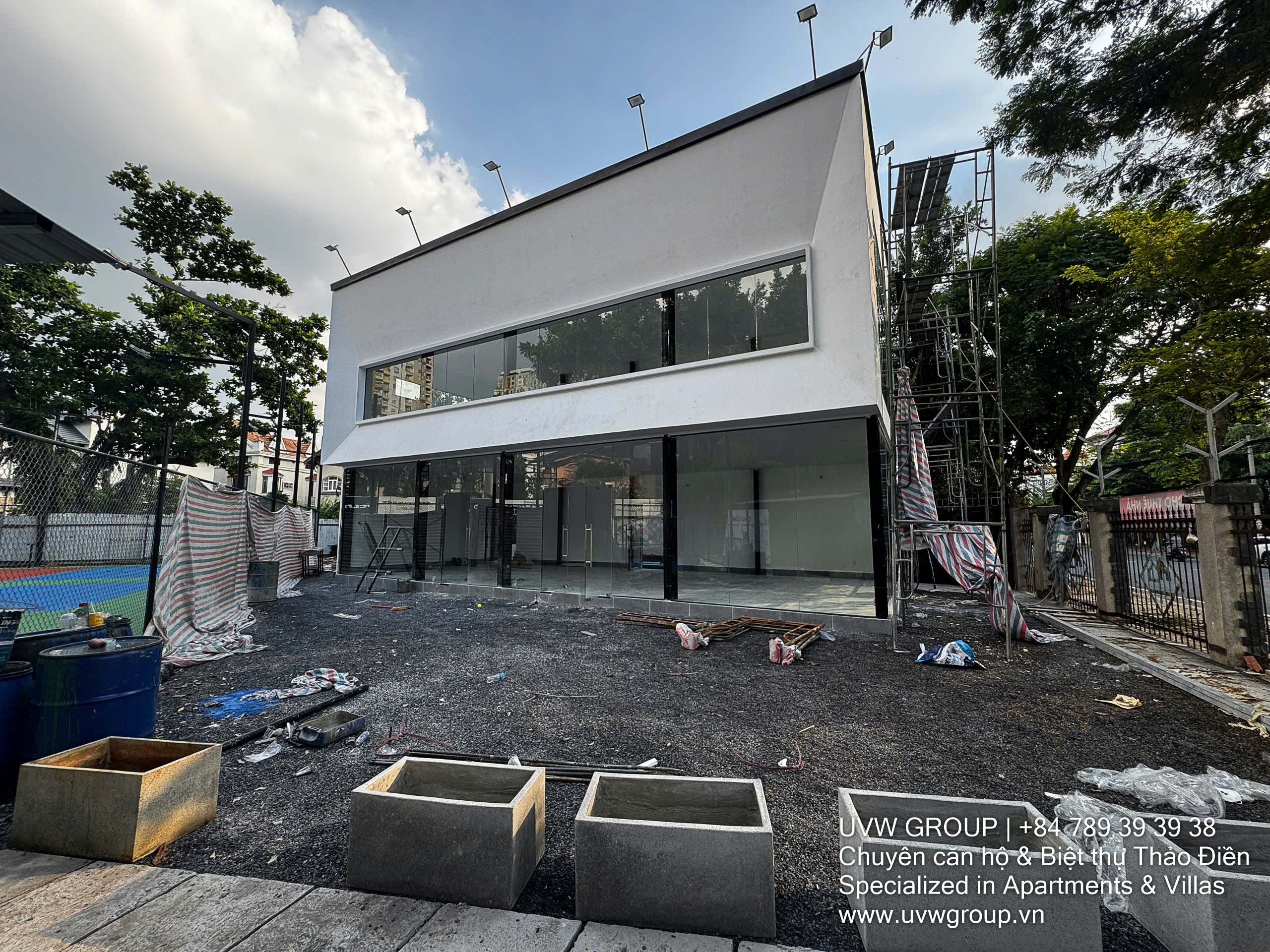 Modern office building for rent in Thao Dien, 83m², 2 floors, Northwest facing