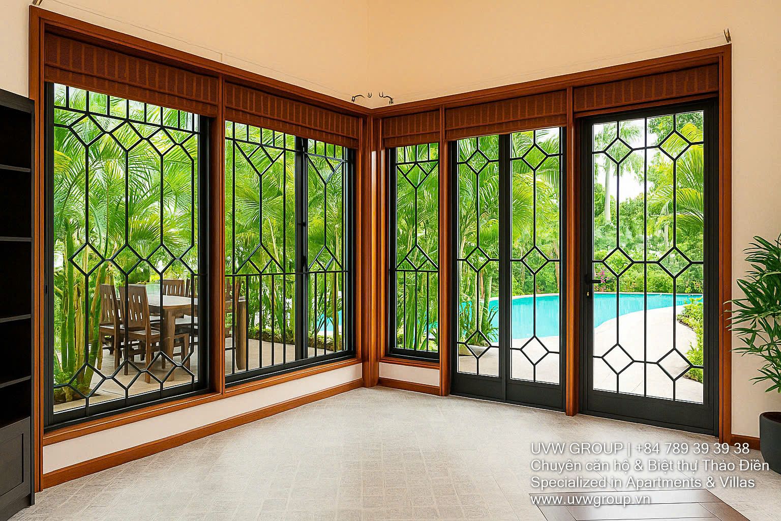 Thao Dien compound villa for rent with pool and garden