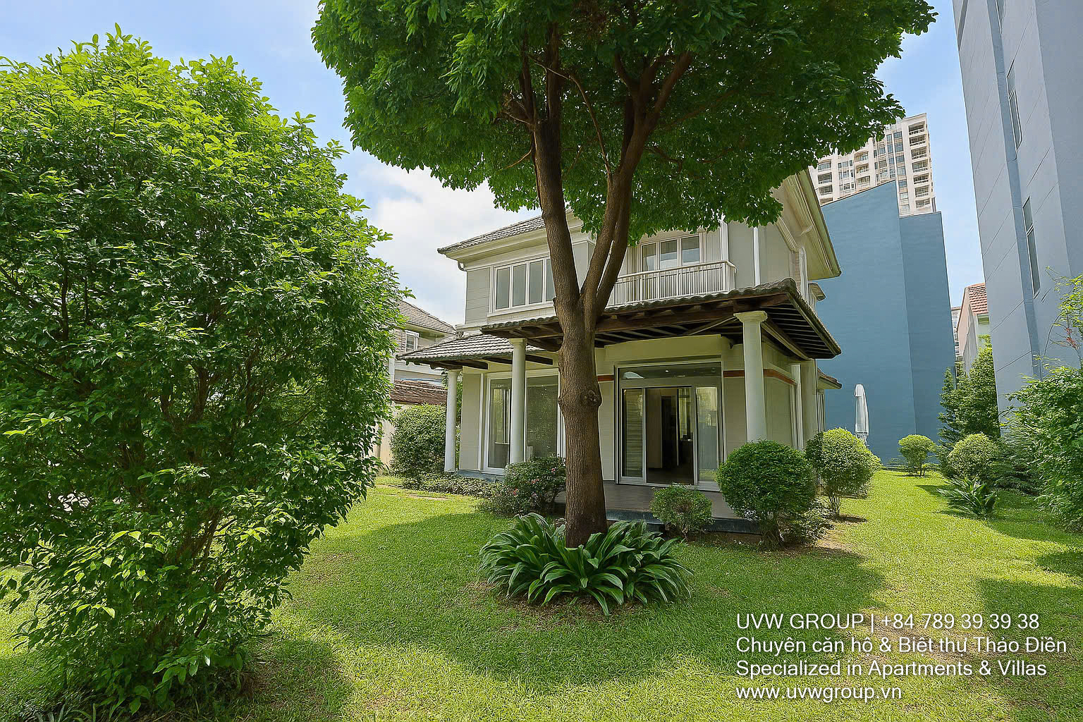 Villa for sale in Thao Dien, 308m² land, garden space, 3 floors, 4 bedrooms, rental income