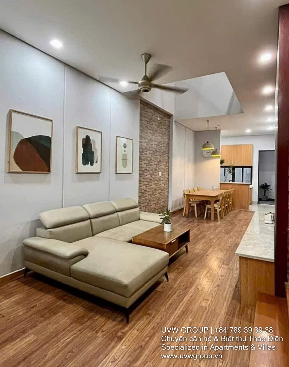 Front view of modern house for rent in An Phu, District 2