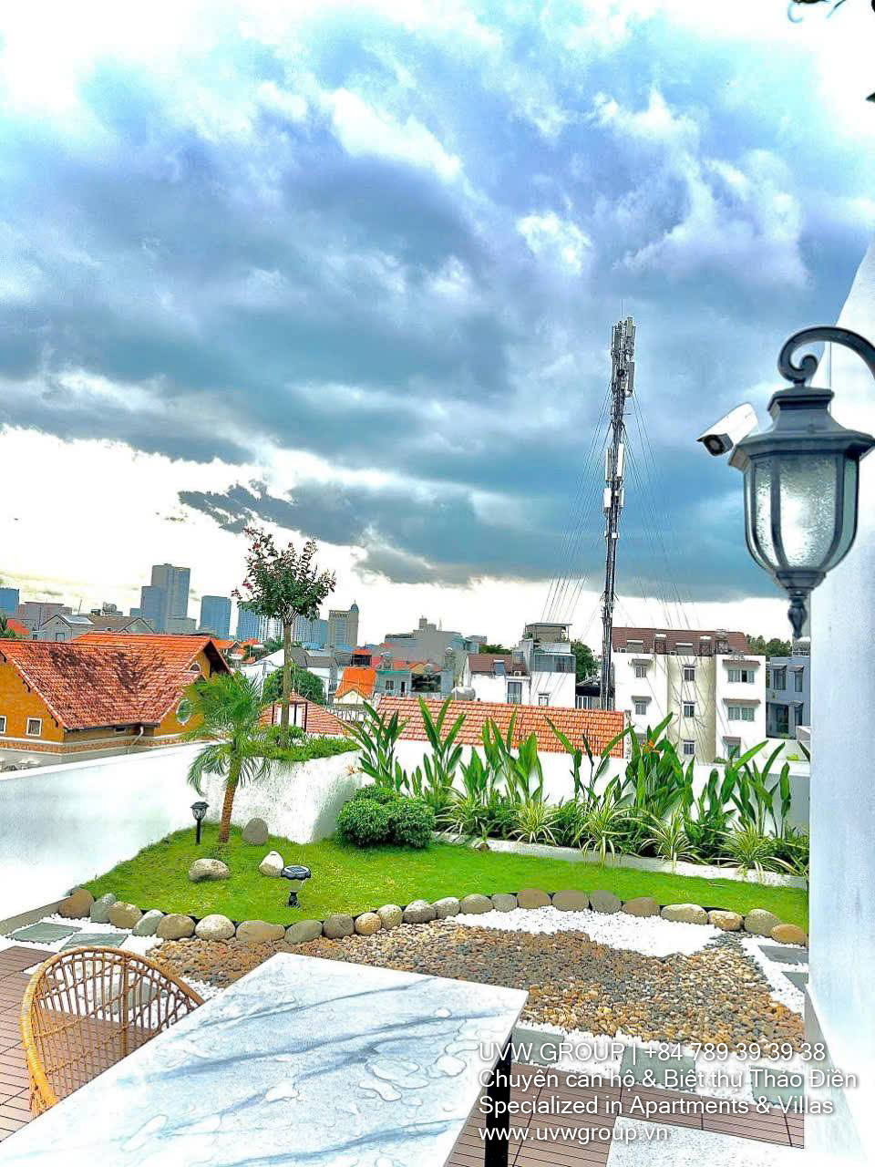 Thao Dien house for sale in European residential area – 117m² land, 347m² floor area, 4.6m frontage, 4 floors, lots of balconies