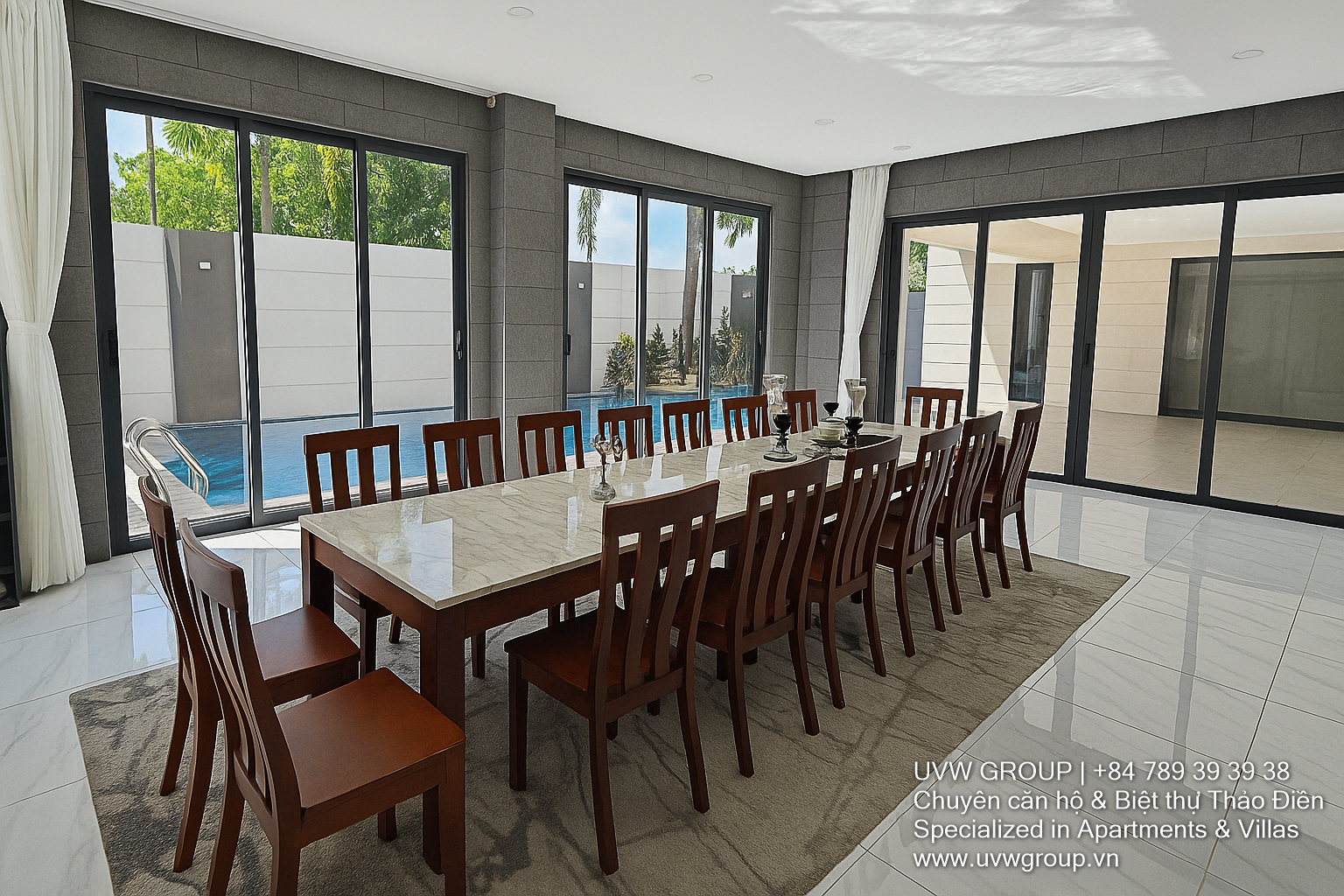 8-bedroom luxury villa for short-term rent in Nha Be, HCMC with private pool and karaoke