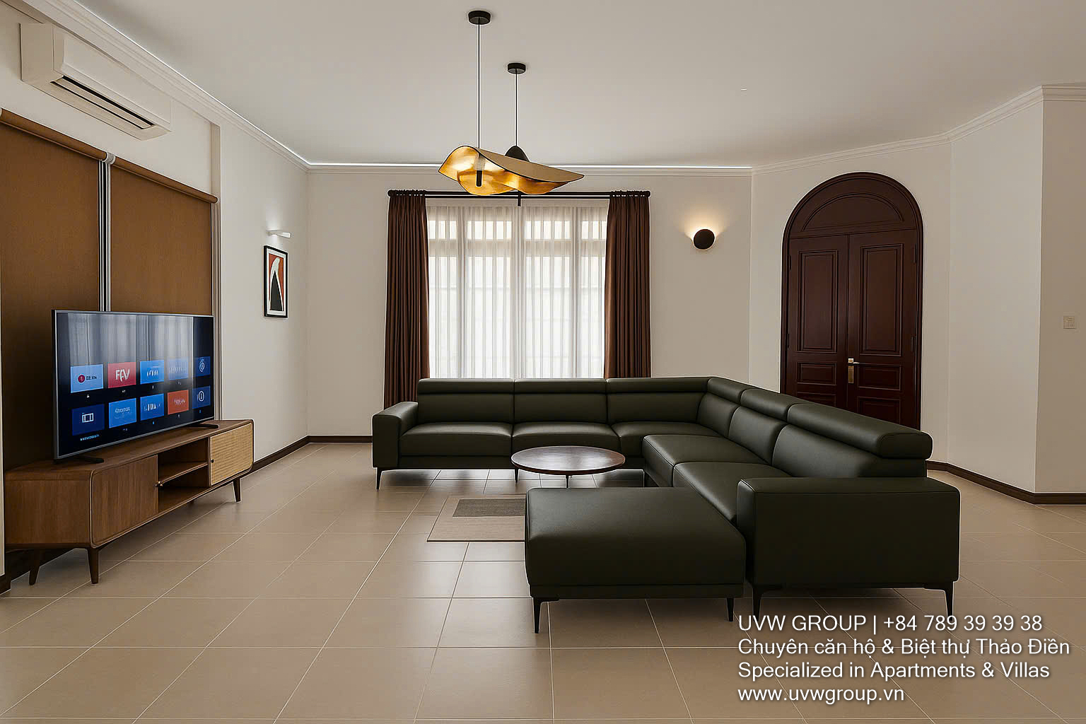 Front gate of 7-bedroom villa with pool in Thao Dien, HCMC