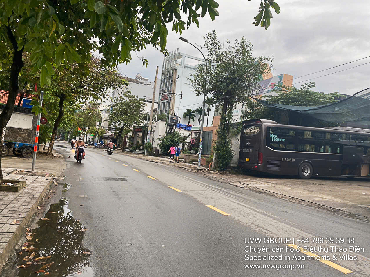 Frontage building for sale at 119 Quoc Huong, Thao Dien – 365m² land, over 10 rooms, white facade, commercial potential